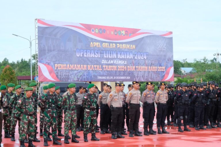 Personel TNI/Polri mengikuti apel Operasi Lilin Kayan 2024 di Mapolda Kaltara QUARTAL.ID